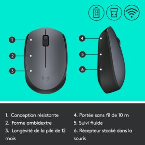 Logitech M170 Souris sans Fil, 2,4 GHz – Image 3