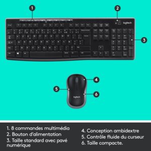 Logitech MK270 Combo Clavier Souris sans Fil AZERTY – Image 6