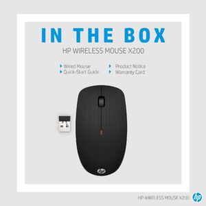 HP X200 - Souris Sans Fil Noire (USB, 1600 DPI, Ambidextre) – Image 6