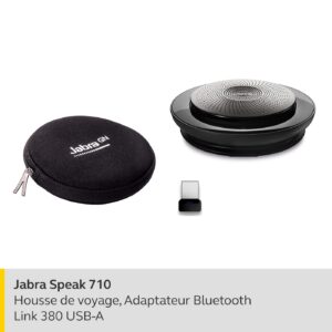 Jabra Speak 710 Haut Parleur – Enceinte Portable Certifiée Microsoft avec Adaptateur Bluetooth et USB – Connectivité avec Ordinateurs Portables, Smartphones et Tablettes – Image 6