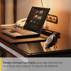Jabra Speak 710 Haut Parleur – Enceinte Portable Certifiée Microsoft avec Adaptateur Bluetooth et USB – Connectivité avec Ordinateurs Portables, Smartphones et Tablettes – Image 3