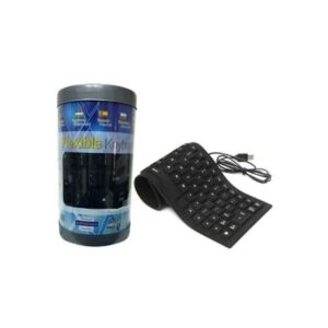 Clavier Souple, Clavier Lavable en Silicone Flexible avec USB 2.0 109 Touches Full-Size Compatible pour Ordinateur Portable PC Win 7 32/64 Mac (Noir)