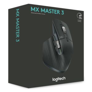 Logitech MX Master 3s Advanced Souris sans fil, Récepteur USB Bluetooth/2.4GHz, Défilement Rapide, Suvi 4000 DPI Toute Surface, Confortable, 7 Boutons, Rechargeable, PC/Mac/Laptop/iPadOS - Gris Foncé
