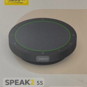 Jabra Speak2 55 Enceinte Bluetooth avec 4 micros antibruit, Haut-Parleur 50 mm Pleine Gamme, Audio Large Bande, Compact et Portable - Certifié MS Teams, Gris foncé