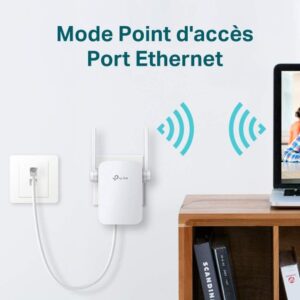Répéteur WiFi TP-Link RE305 Amplificateur WiFi AC1200, Extendeur WiFi jusqu'à 120㎡, Répéteur WiFi puissant avec un port Ethernet, Compatible avec toutes les box Internet, Jusqu'à 120 m² | 18 appareils – Image 3