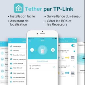 Répéteur WiFi TP-Link RE305 Amplificateur WiFi AC1200, Extendeur WiFi jusqu'à 120㎡, Répéteur WiFi puissant avec un port Ethernet, Compatible avec toutes les box Internet, Jusqu'à 120 m² | 18 appareils – Image 2