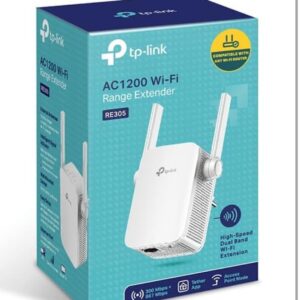 Répéteur WiFi TP-Link RE305 Amplificateur WiFi AC1200, Extendeur WiFi jusqu'à 120㎡, Répéteur WiFi puissant avec un port Ethernet, Compatible avec toutes les box Internet, Jusqu'à 120 m² | 18 appareils – Image 1