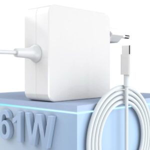 Chargeur USB C 61 W Type C, pour MacBook 2016/2017/2018/2019/2020 Pro AIR, Lenovo, ASUS, Acer, Dell, Xiaomi Air, MateBook, HP, ThinkPad et autres ordinateurs portables Type C – Image 1