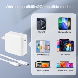 Chargeur 67W USB C pour Mac Book Air 2020/2019/2018, MacBook Pro 13/14/15/16 Pouces, Acer, Lenovo ThinkPad, HP et Tous Les périphériques USB - C (Câble de Charge de 2 Mètres Inclus) – Image 6