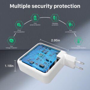 Chargeur 67W USB C pour Mac Book Air 2020/2019/2018, MacBook Pro 13/14/15/16 Pouces, Acer, Lenovo ThinkPad, HP et Tous Les périphériques USB - C (Câble de Charge de 2 Mètres Inclus) – Image 5