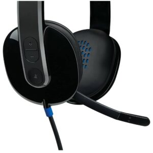 Logitech H540 Casque Filaire, Ecouteurs Stéréo Anti-Parasites, USB, Commandes sur l'Oreillette, Témoin Lumineux d'Activation de la Sourdine, PC/Mac/Portable/Chromebook - Noir – Image 6