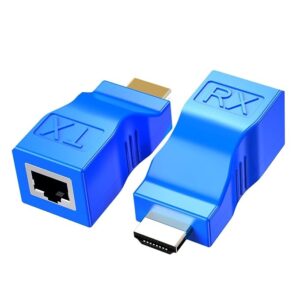 HDMI Extender, 30m à RJ45 Câble réseau Extender Convertisseur Répéteur TX Émetteur RX Récepteur sur CAT-5e CAT6 pour HDPC 4K 2K – Image 2