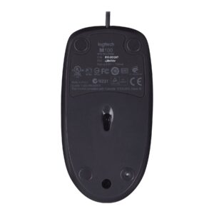 Logitech M100 Souris filaire USB, 3 boutons, 1000 DPI, suivi optique, ambidextre, compatible avec PC, Mac, ordinateur portable - Noir – Image 6