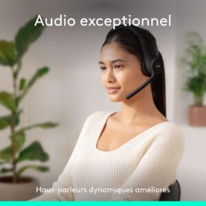 Logitech Zone 300 Casque Bluetooth sans Fil avec Microphone Anti-Parasite, Compatible avec Windows, Mac, Chrome, Linux, iOS, iPadOS, Android - Noir – Image 4