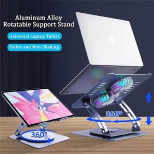 SUPPORT ORDINATEUR EN ALUMINIUM 360° ERGO 2 VENTILATEURS – Image 6