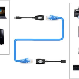 Adaptateur de connecteur de câble d'extension USB sur RJ45 – Image 3
