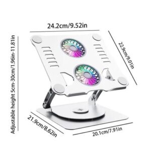 SUPPORT ORDINATEUR EN ALUMINIUM 360° ERGO 2 VENTILATEURS – Image 3